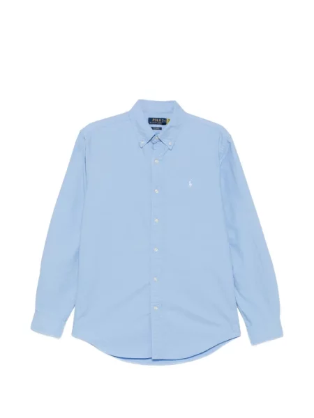 Tricou polo Polo Ralph Lauren cu broderie cu glugă albastru