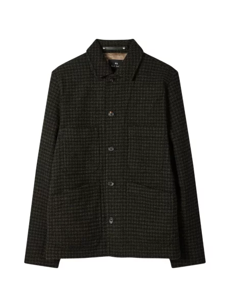 Geacă Paul Smith de lână cu model pepito negru