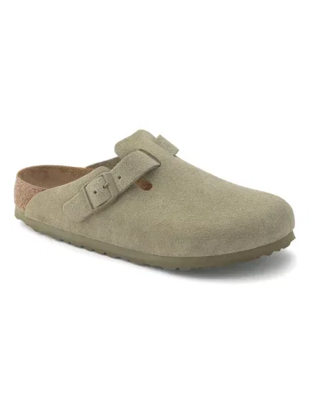 Birkenstock Klapki Boston Leve Zielony beżowe