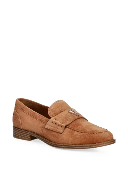 Szarvasbőr loafer Guess autogrammal barna