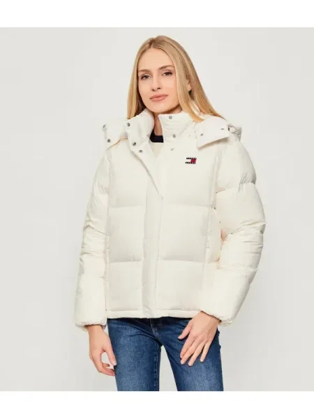 Tommy Jeans Geacă din puf Alaska Écru alb