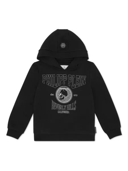 Bluza z kapturem dziecięca Philipp Plein czarna