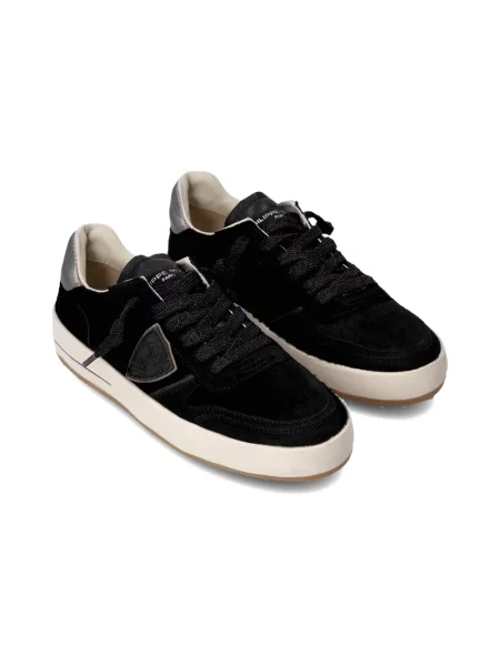 Sneakersy Philippe Model do tenisa zamszowe czarne
