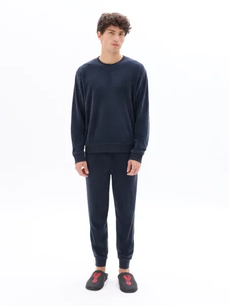 Pijamale Celio din piele albastru