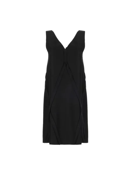 Sukienka Mm6 Maison Margiela z dekoltem w serek czarna