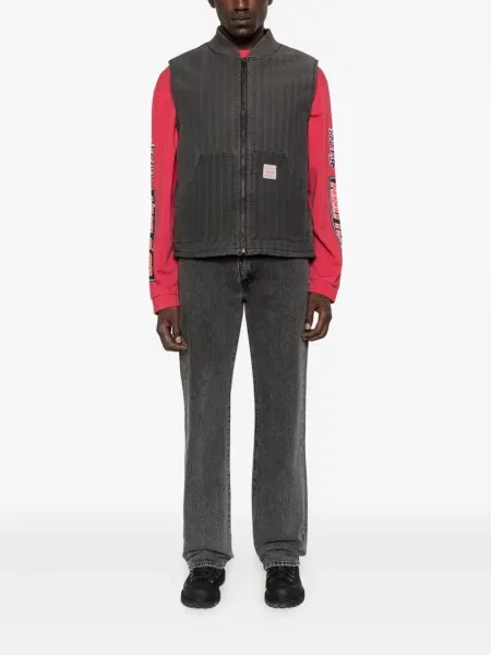 Pruhovaná džínová bunda Levi's šedá