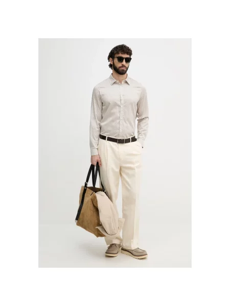 Koszula Armani Exchange z napisami beżowa