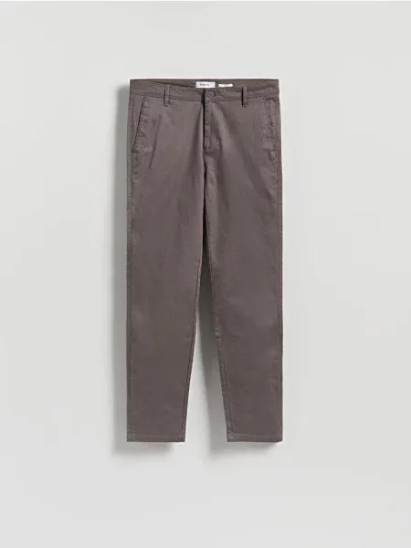 Reserved штани чінос слім темно-сірий сірі