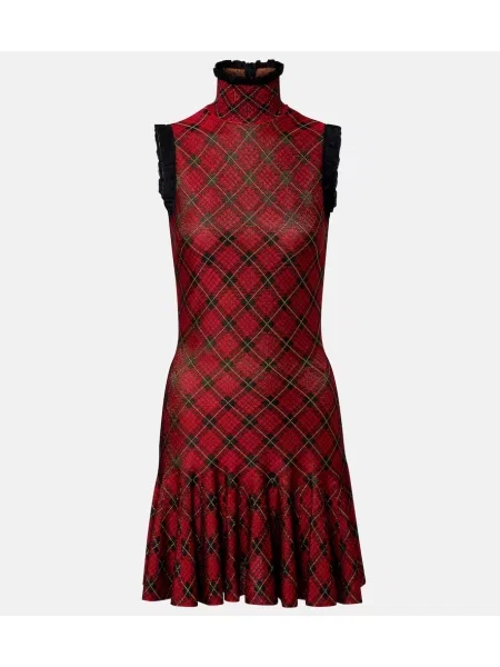 Rochie Mcqueen în carouri roșu