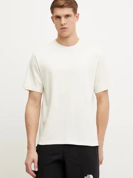 The North Face tricou din Relaxed barbati cu imprimeu bej