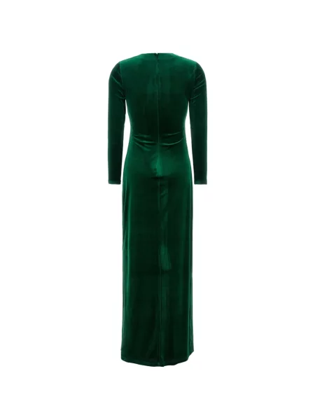 Rochie maxi Lauren Ralph Lauren cu volane asimetrică verde