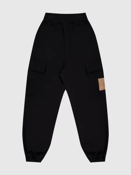 Детские брюки карго Fendi черные