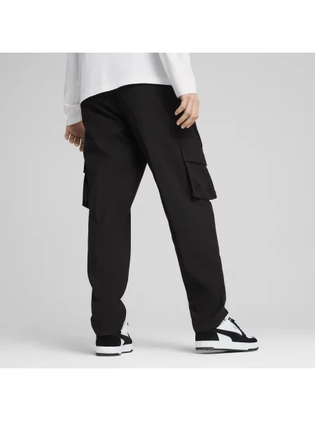 Bojówki z tkaniny Essentials z logo No. 1 PUMA czarne