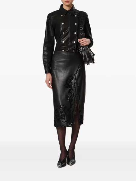 Fustă din piele Isabel Marant negru
