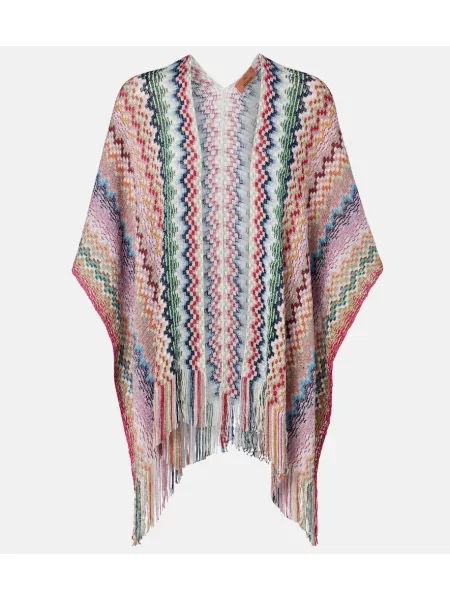 Poncho Missoni cu franjuri