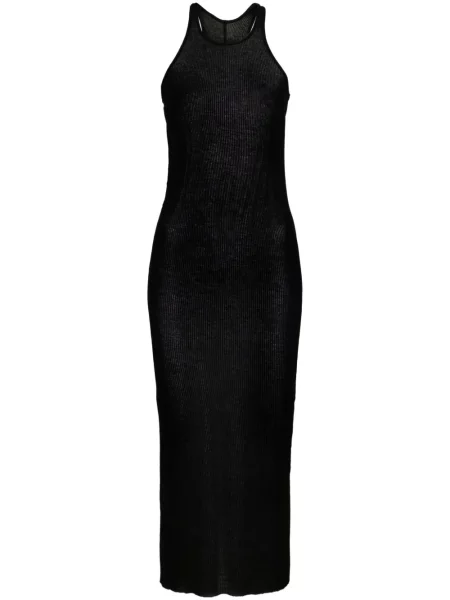 Rochie midi Rick Owens Drkshdw până la genunchi de costum negru