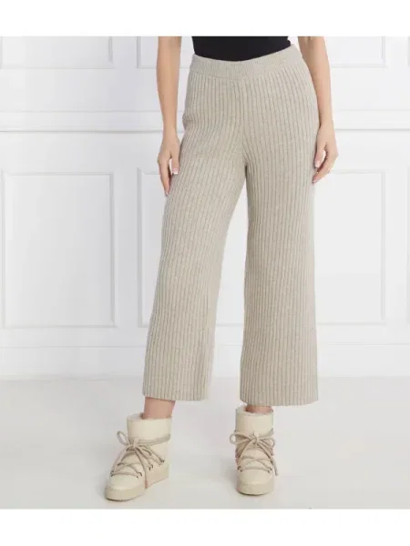 Marc O Polo De lână pantaloni de tricot | Relaxed fit bej