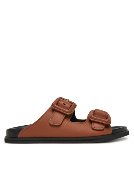 Șlapi Boss din piele negru