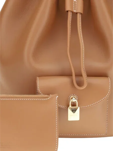 Rucsac Loro Piana din piele maro