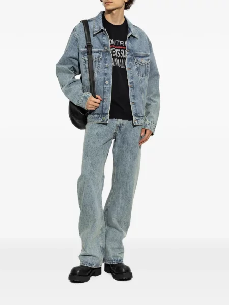 Geacă de blugi Vetements cu imagine albastru
