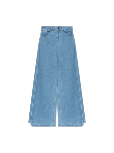 Szerokie jeansy Emporio Armani niebieskie