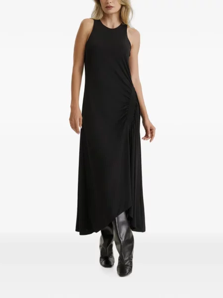 Rochie Cuanna fără mâneci cu volane negru