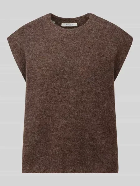 Bezrękawnik o kroju relaxed fit z mieszanki wełny model LULU' Selected