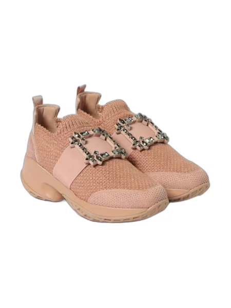 Buty do biegania Roger Vivier zamszowe do biegania różowe