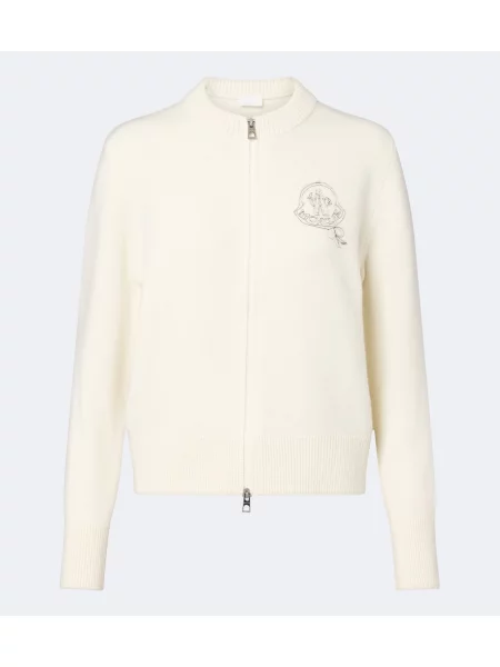 Cardigan Moncler de lână bej