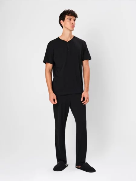 Sinsay Piżama dwuczęściowa czarny