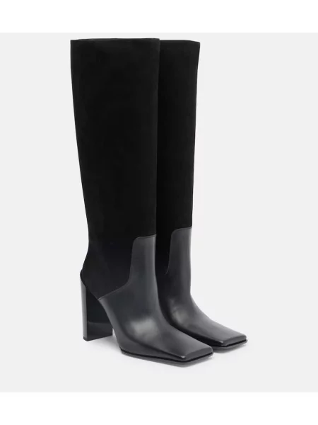 Cizme Alaïa din piele de căprioară negru