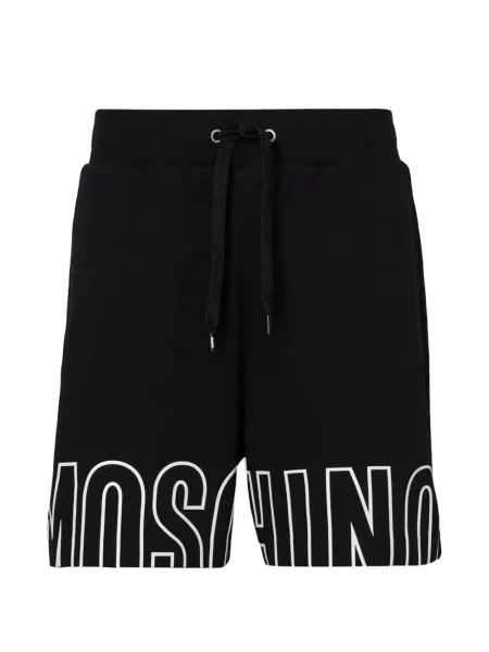 Pantaloni scurți Moschino cu imagine cu cordon negru