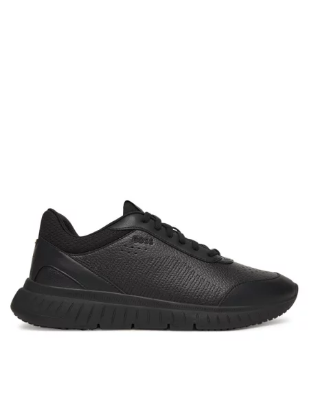 Sneakersy Boss skórzane czarne