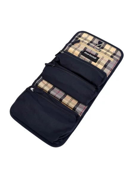 Kosmetyczka Barbour w kratę niebieska