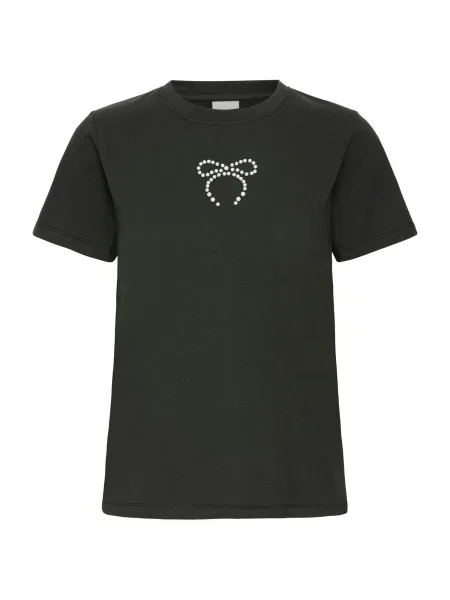 ICHI Tricou IHNYNNA negru / perlat alb