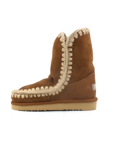 Buty do kostki Mou wełniane brązowe