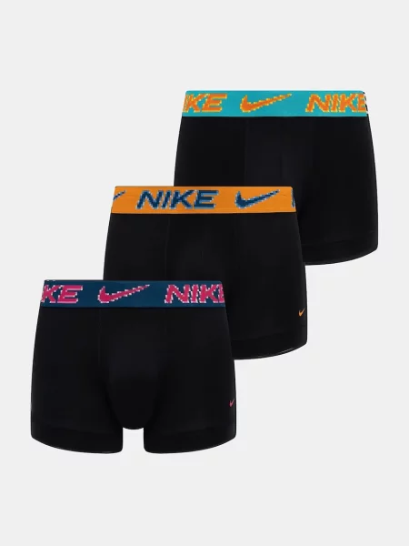 Bokserki nike trunk logo niebieski pomarańczowy 3 sztuki S czarny
