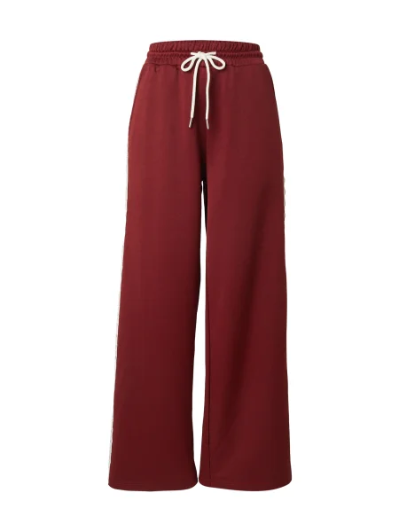 OH APRIL Pantaloni Kael roșu merlot alb