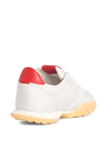 Sneakerși Jil Sander din piele alb
