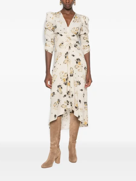 Rochie midi Isabel Marant cu model floral cu imagine