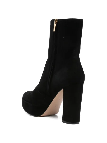 Botine Gianvito Rossi din piele cu platformă negru