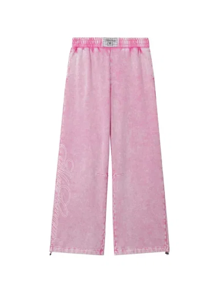 Pantaloni Mini Cream cu imagine roz