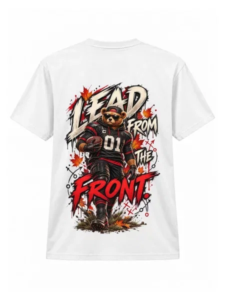 LUNØIR Studio Tricou BOSS Football Team Leader' alb