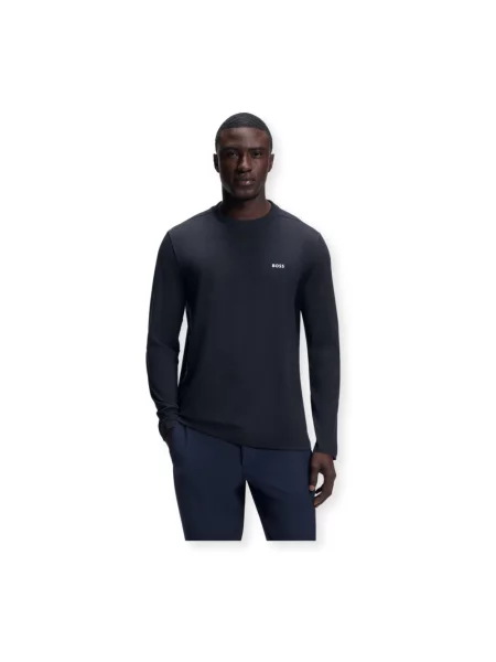 Boss Green longsleeve gładki niebieski