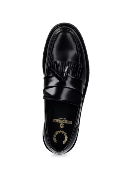 Pantofi loafer Fred Perry din piele negru