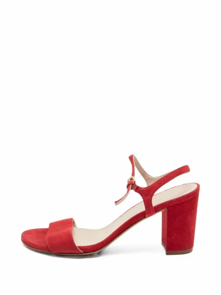 Semišové sandály Stuart Weitzman na ramínka červené
