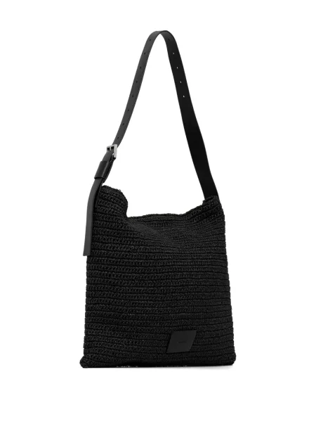 Geanta de piele Allsaints din piele negru