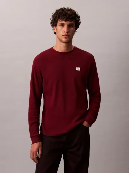 Calvin Klein Jeans koszula z długim rękawem Mężczyźni jednolity M czerwony