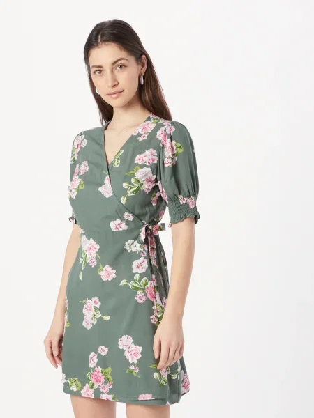 PIECES Rochie TALA kaki / verde măr / roz deschis alb