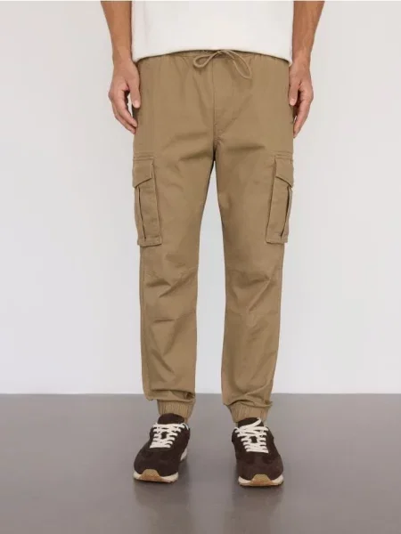Брюки карго Reserved бежевые
